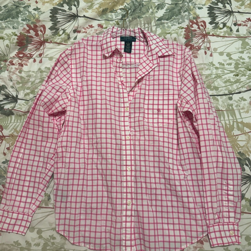 Ralph Lauren Pink Checkered Women's Shirt